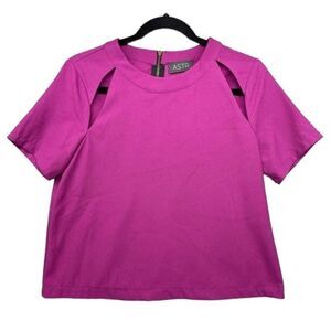ASTR Zip-back Blouse with Cut Outs Size XS Astr the label